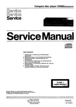 Philips cd-880 service manual PDF (German)